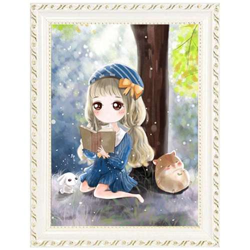 卡通钻石画2021新款卧室小幅可爱小件十字绣2022少女手工砖石贴画