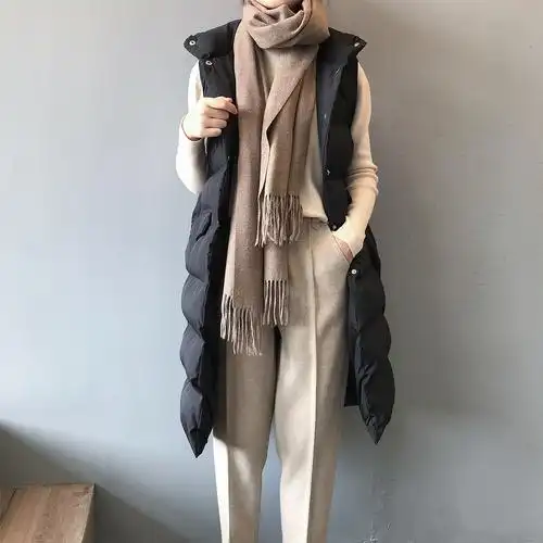 长款棉马甲女冬韩版过膝 百搭