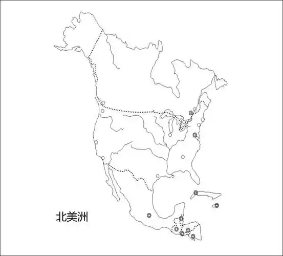 10张世界分洲空白线描地图(可填充打印)