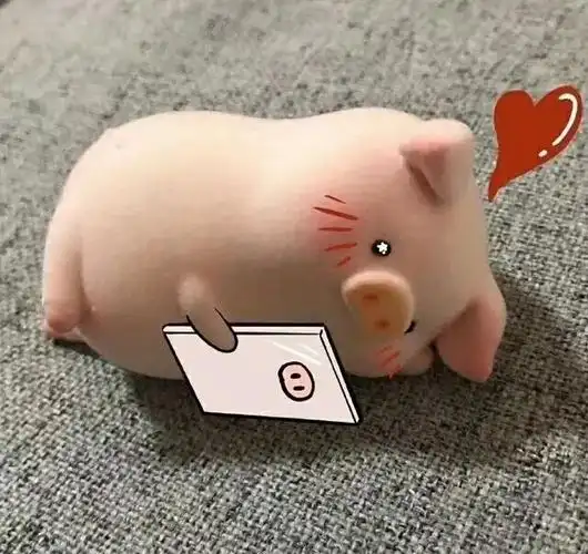 朋友圈文案配图表情包可爱的猪猪女孩