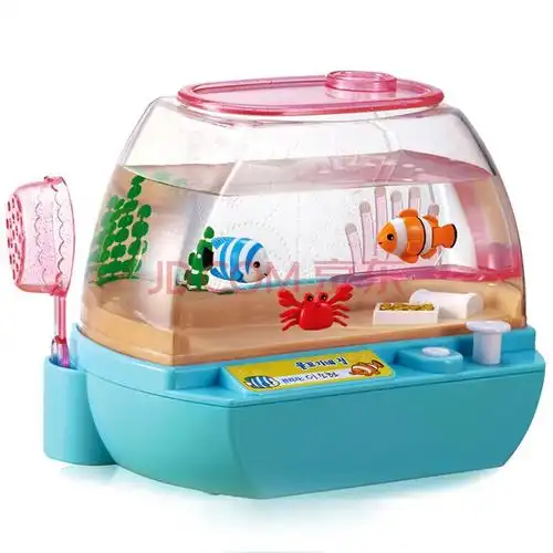 的小丑鱼声光音乐欢乐水族箱儿童过家家男女孩过家家玩具假鱼迷你鱼缸