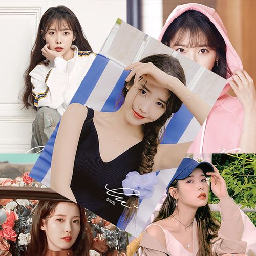 iu李知恩海报 opp袋装 1套8张 李智恩周边明星写真宿舍墙贴纸