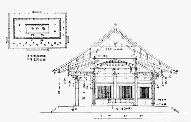 梁思成唐招提寺金堂和中国唐代的建筑