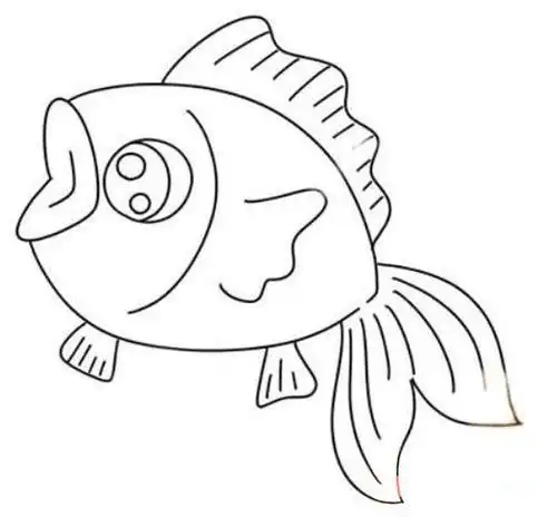 彩色鱼儿简笔画图片 年年有鱼怎么画简单可爱