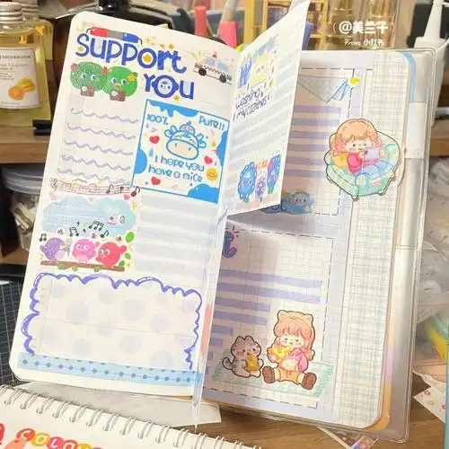 手帐分享简单可爱滑索小机关交作业