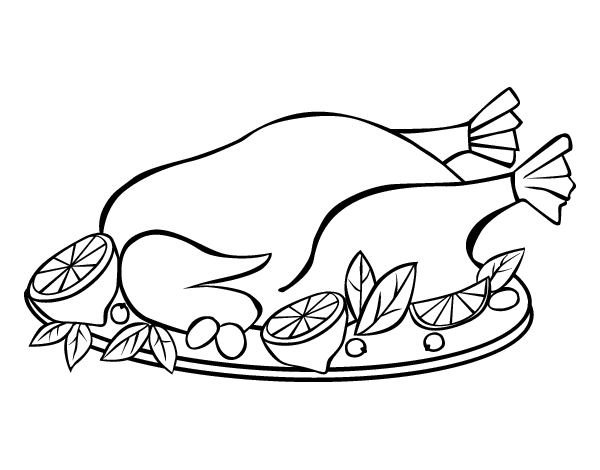 装饰填色图片鸡鱼食物图片肉配菜鸡肉吃鱼填色图片烤肉简笔画图片最新