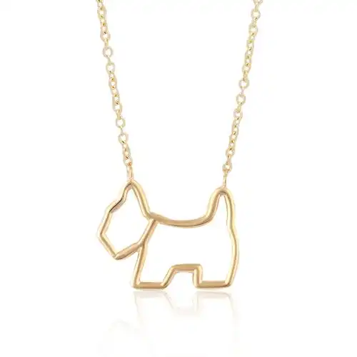 法国礼物生日毛衣项链吊坠爹利正品狗狗可爱项链