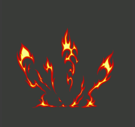 二维卡通火焰动画特效透明素材