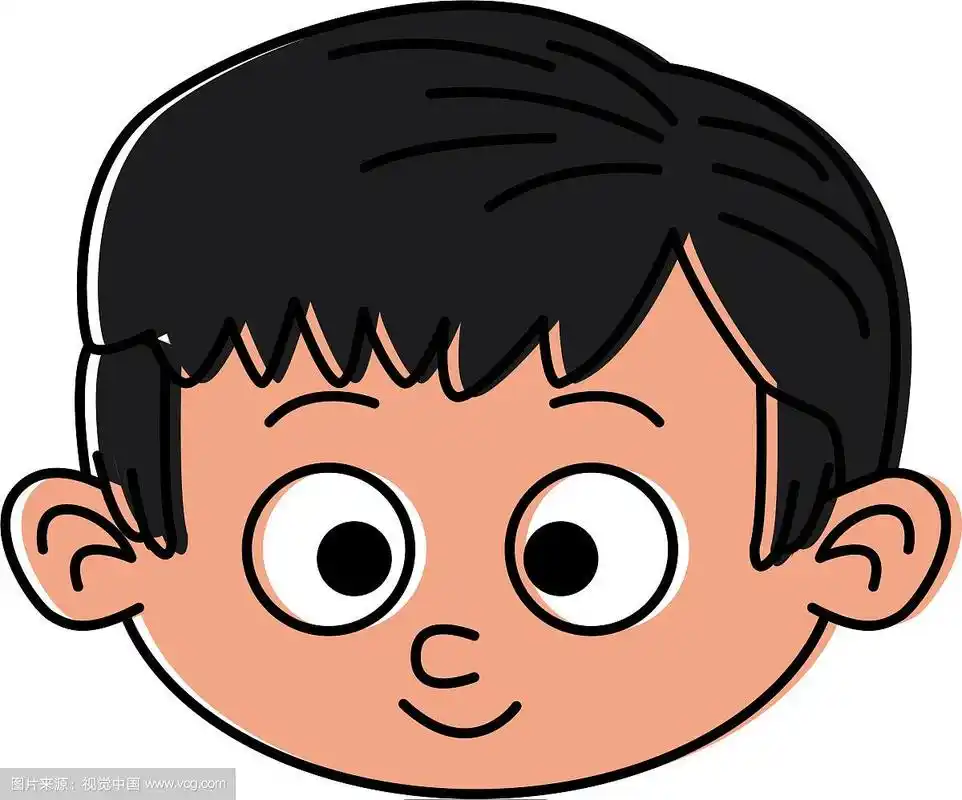 卡通可爱的男孩