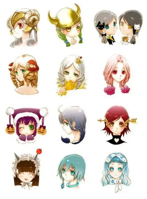 12星座卡通少女简笔画白羊座十二星座简笔画十二星座简笔画十二星座简