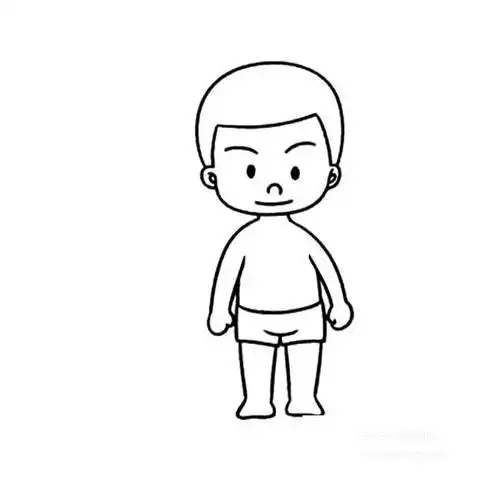 小男孩全身简笔画