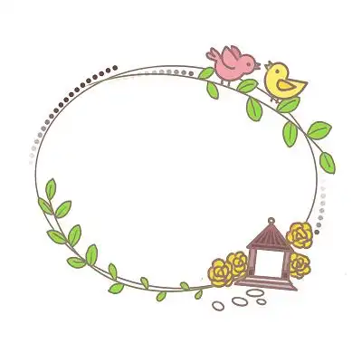 简约卡通手绘可爱飞鸟小鸟飞禽元素png素材白色背景上的可爱的多彩的