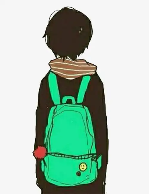 背书包的男人背影