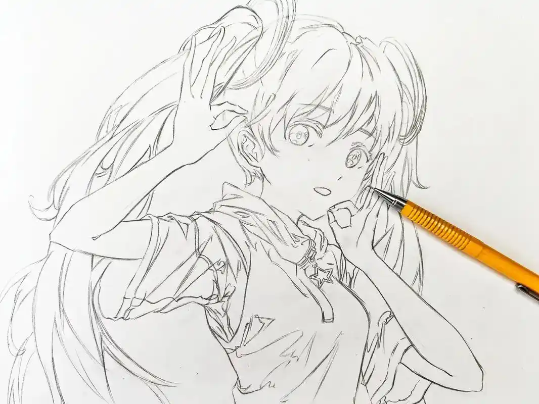 miku.#手绘 #画画 #miku #初音未来 #马克笔手 - 抖音