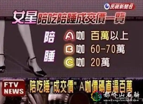 女星"陪睡"价目表被曝光,私照公布带价格,一次300万到3500