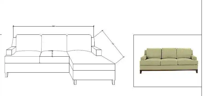 沙发的图纸来了
