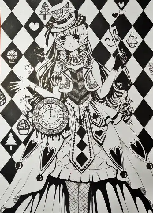 原创黑白画——爱丽丝教程 - 简书