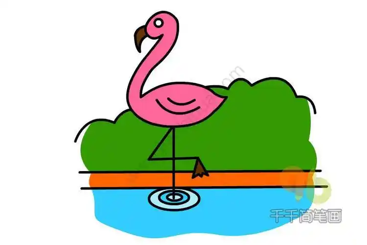 火烈鸟简笔画 火烈鸟简笔画卡通可爱