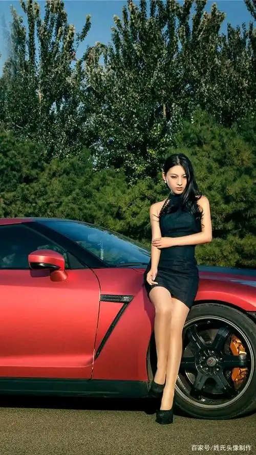 香车美女,车模手机壁纸