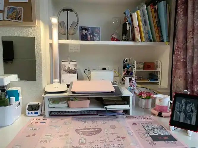 211一个粉色少女心的多用书桌