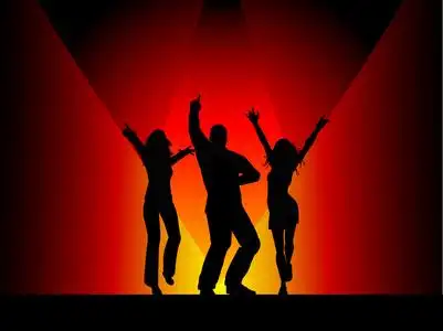 模型女孩与荧光创意迷幻化妆, 艺术设计的女性迪斯科舞蹈模特在紫外线