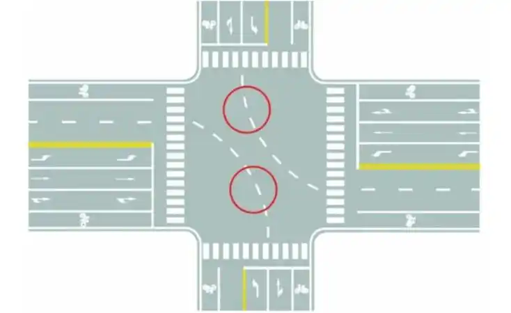 但是沪太路恒北路路口情况特殊,进入路口前,地面和立牌都明确指示车道