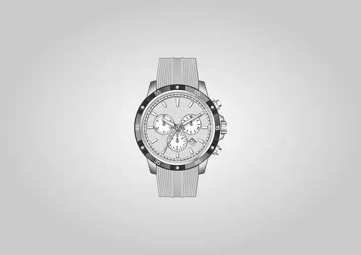 cdr手表设计六针表盘机械手表movtvd53case45mm