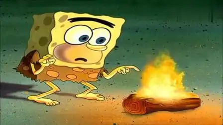 海绵宝宝:原始人也懂安全,外出要锁门,还专门做了安全锁!