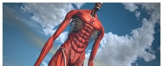 同样是《进击的巨人》里的角色,长这样↓"感受到了超大型巨人的氛围.