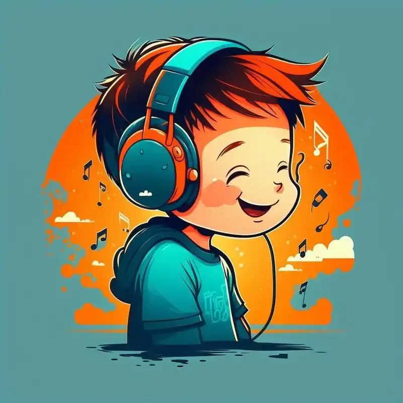 戴耳机的男生头像,治愈系