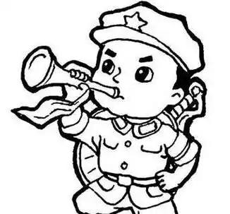 绘画作品大全卡通举旗的红军战士素材动漫红军头像这是一组红军简笔画