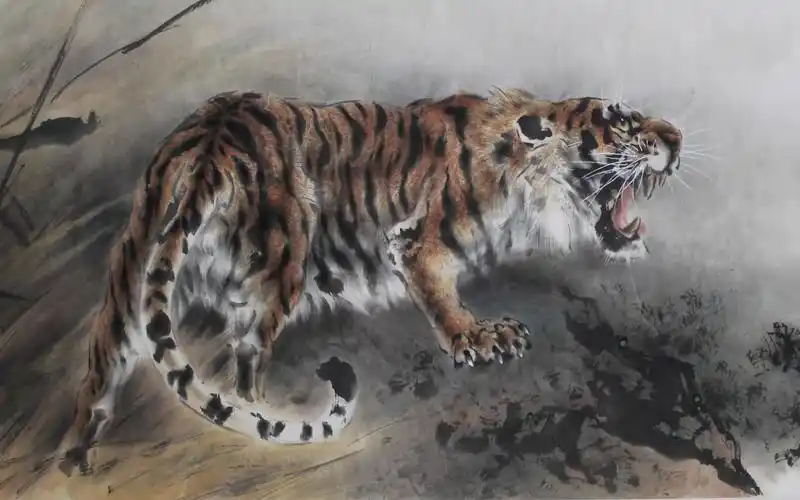 国画中国画虎名家巩大川写意展