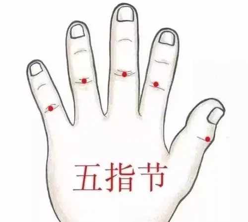 取穴:揉五指节,15分钟.