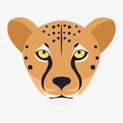 关键词:黑色棕色一头豹子头像动物卡通手绘