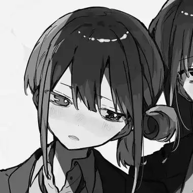 闺蜜头像动漫日系黑白