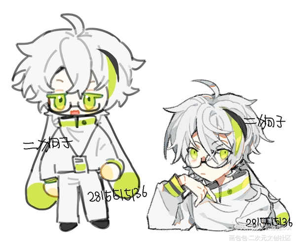 以前画的 是自设_设定设定q头平涂q版头像原创人设自设oc绘画原创原创