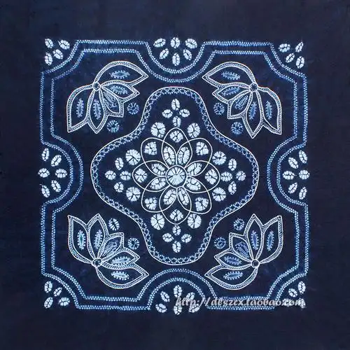 新款上新云南民族工艺品白族手工扎染桌布餐馆咖啡厅装饰布荷花台