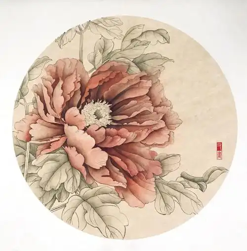 国画国画花卉国画牡丹国画工笔教程步骤图手绘原画国画入门花开富贵