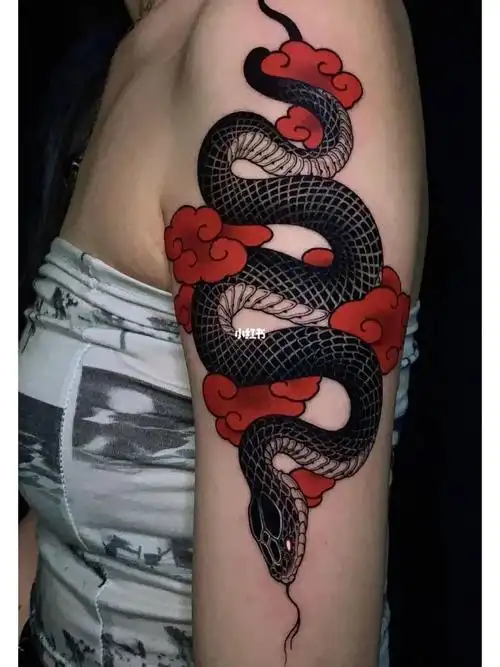 日式纹身  #日式老传统纹身  #日式传统纹身  #日式老传统蛇纹身