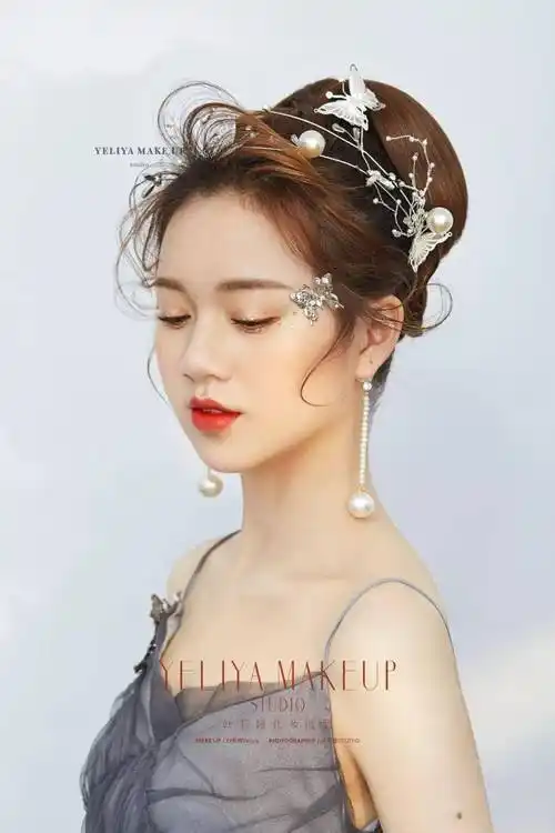 超优雅气质的晚礼服新娘造型~_教程_化妆_技巧