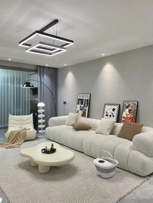 软装还在慢慢添置ing·96客厅墙面乳胶漆色号:太空漫步我家在五楼