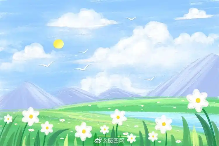 风景插画 | 刮刀油画风景插画 明天就是立春了