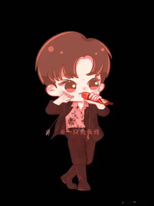 易烊千玺立麦卡通小合集q版可爱带走想rua