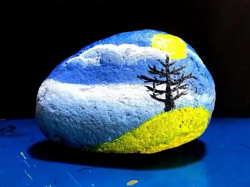 印象画室手工创作《石头画》作品欣赏