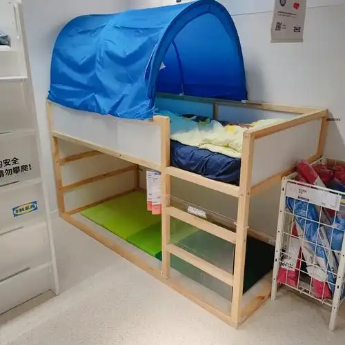 宜家库拉帷帐床篷床幔帐篷粉红色床幔