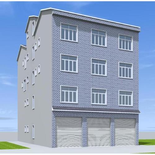 7x20 五层临街门面自住宾馆带地下室建筑结构全套施工图效果图