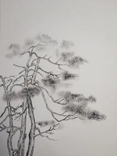 水墨童年一一我的国画教材《松树的画法》