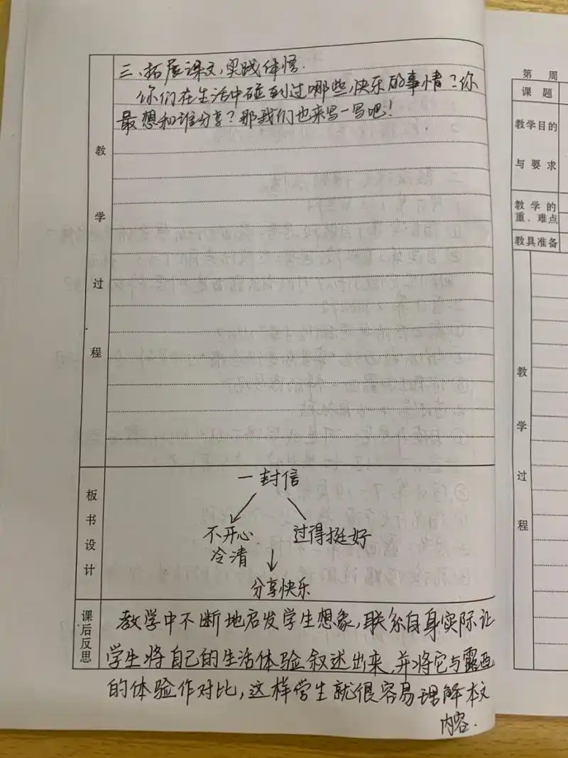 二年级上语文《一封信》教案 #教案# #语文教案# #手写教案# #备课