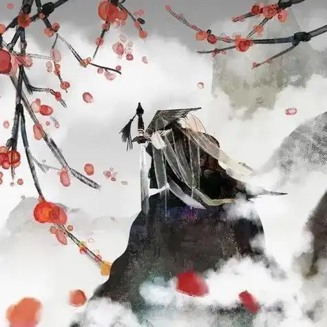 背影卡通头像男生拿剑 卡通头像图片大全 -【爱个性】