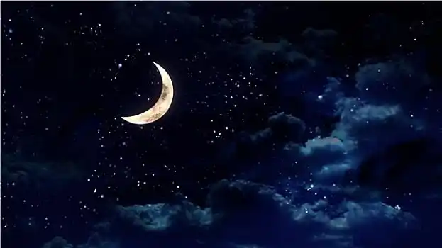 半月,夜空